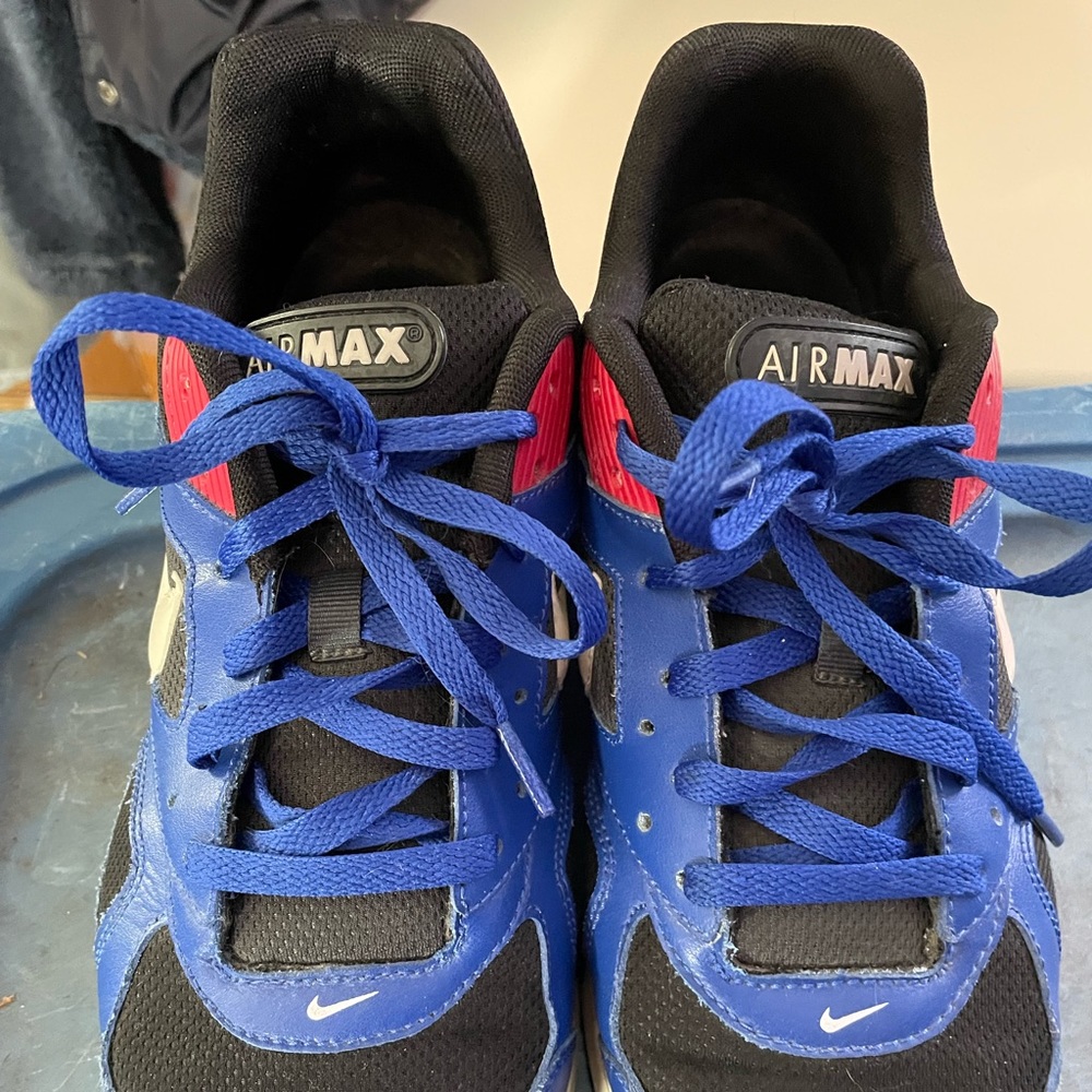 Nike Womens Air Max IVO 580519-406 Black Blue Running Shoes Sneakers Size 11